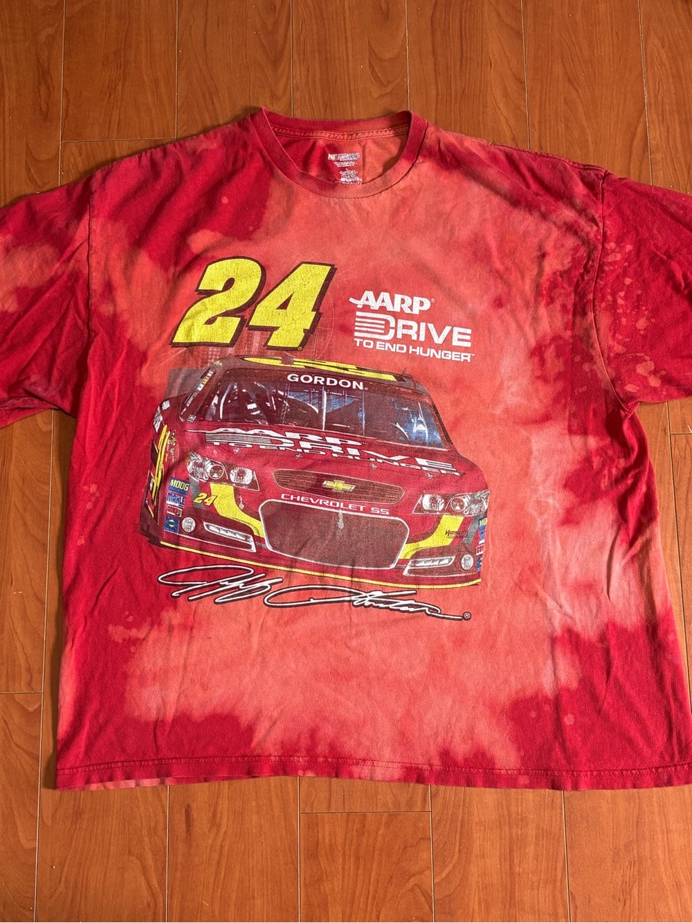 Nascar Red Tie-Dye #24 AARP Drive To End Hunger Graphic Tee
